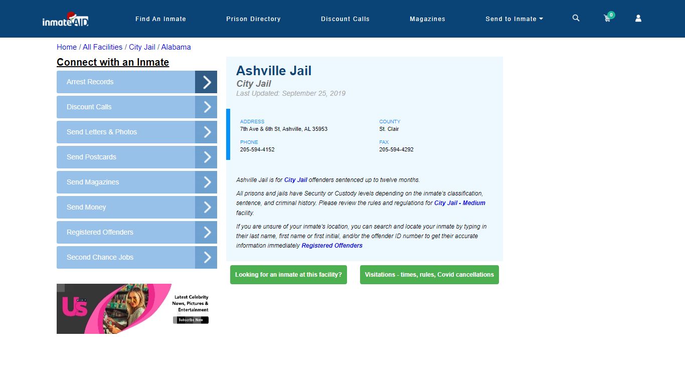 Ashville Jail | Inmate Locator